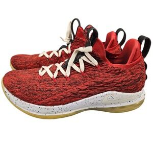 Nike LeBron 15 Low University Red Men's Size 13 Pre‑owned Sneakers AO1755‑600